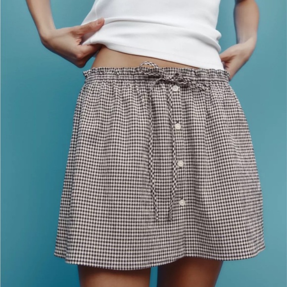 Zara Dresses & Skirts - Zara Gingham Mini Skirt